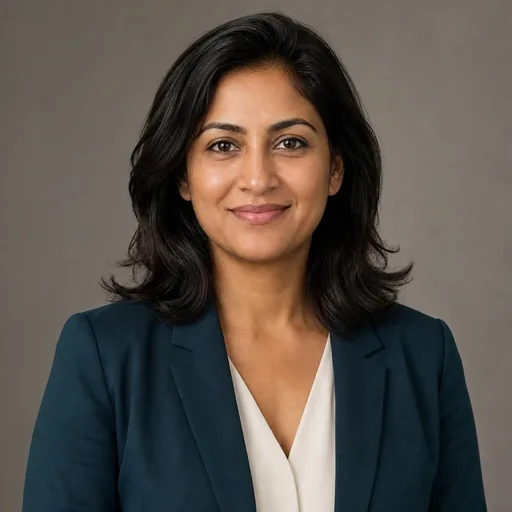 Professional portrait of Maya Patel